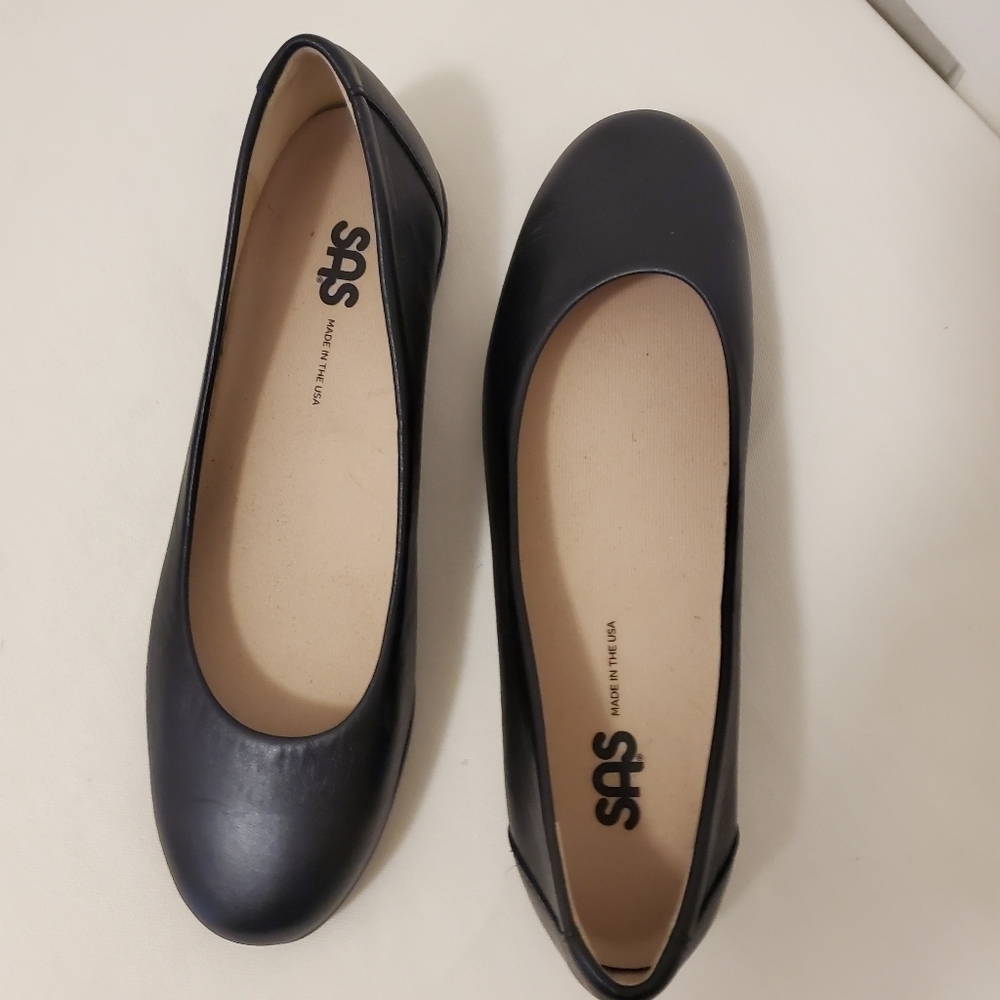 SAS Scenic Leather Ballet Style Black Flats Size 8, classic, Business Casual - Picture 14 of 14